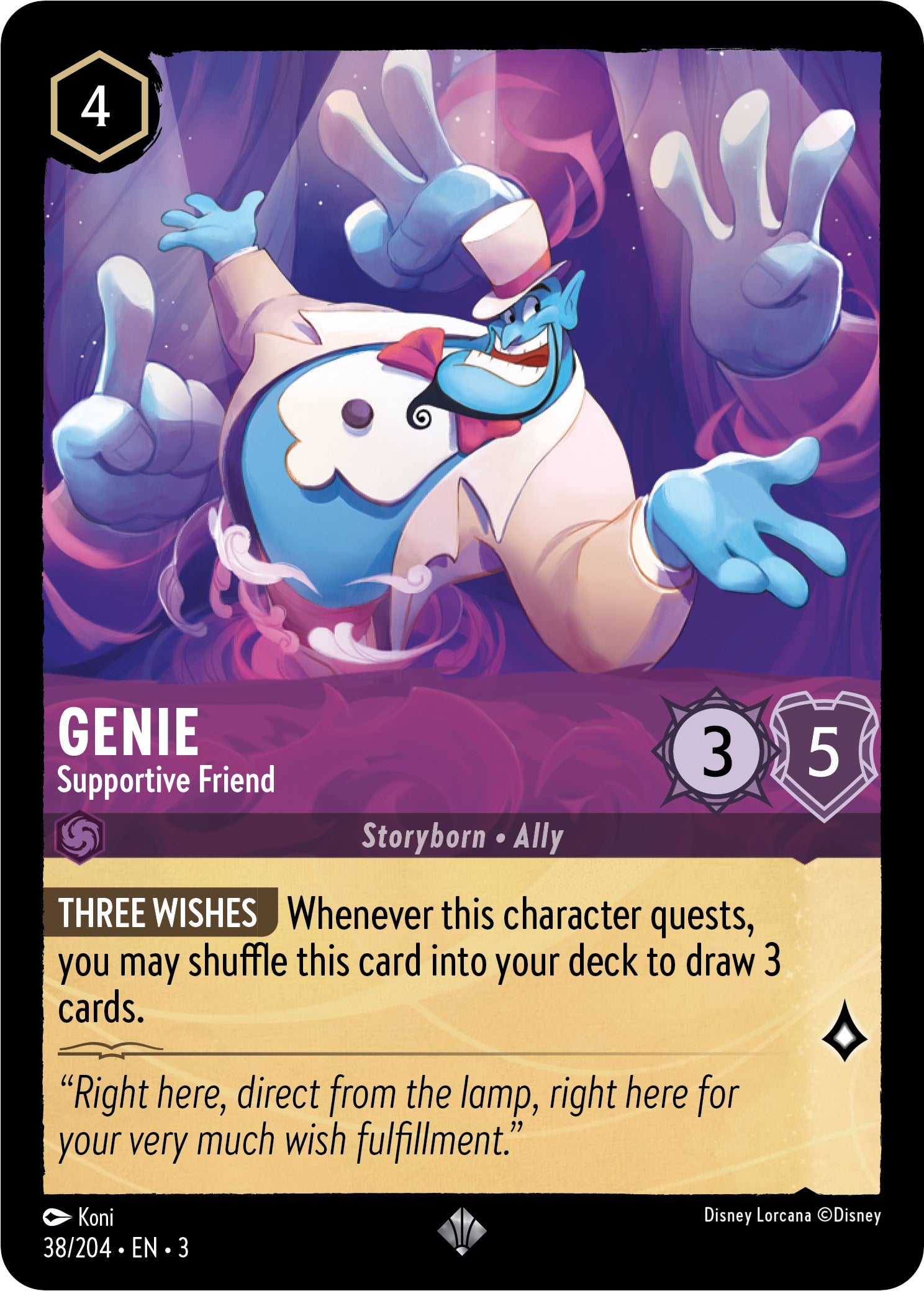 Genie - Supportive Friend (38/204) [Into the Inklands] | Fandemonia Ltd