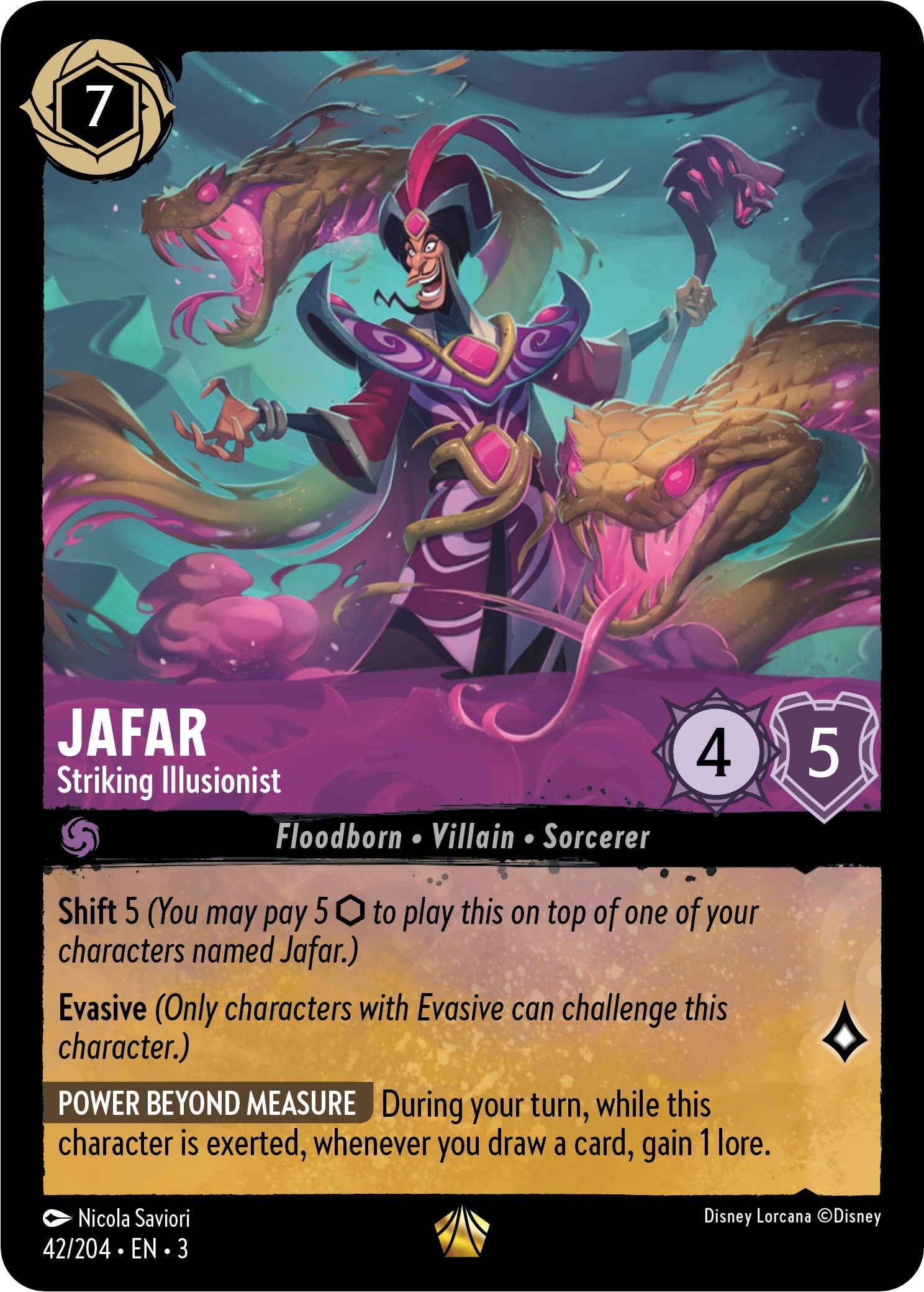 Jafar - Striking Illusionist (42/204) [Into the Inklands] | Fandemonia Ltd