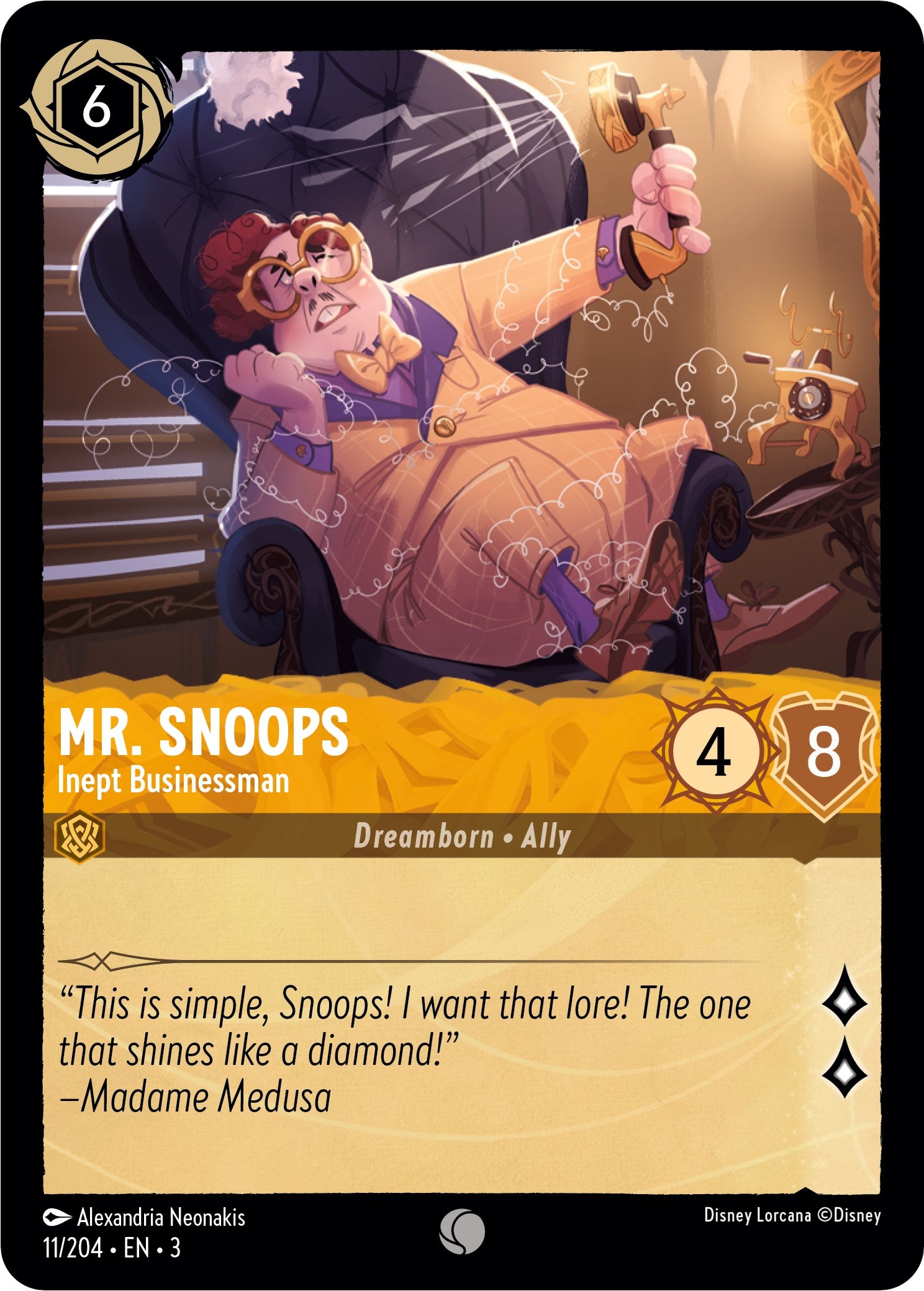 Mr. Snoops - Inept Businessman (11/204) [Into the Inklands] | Fandemonia Ltd