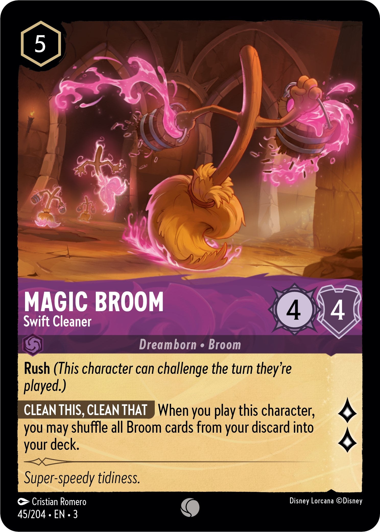 Magic Broom - Swift Cleaner (45//204) [Into the Inklands] | Fandemonia Ltd