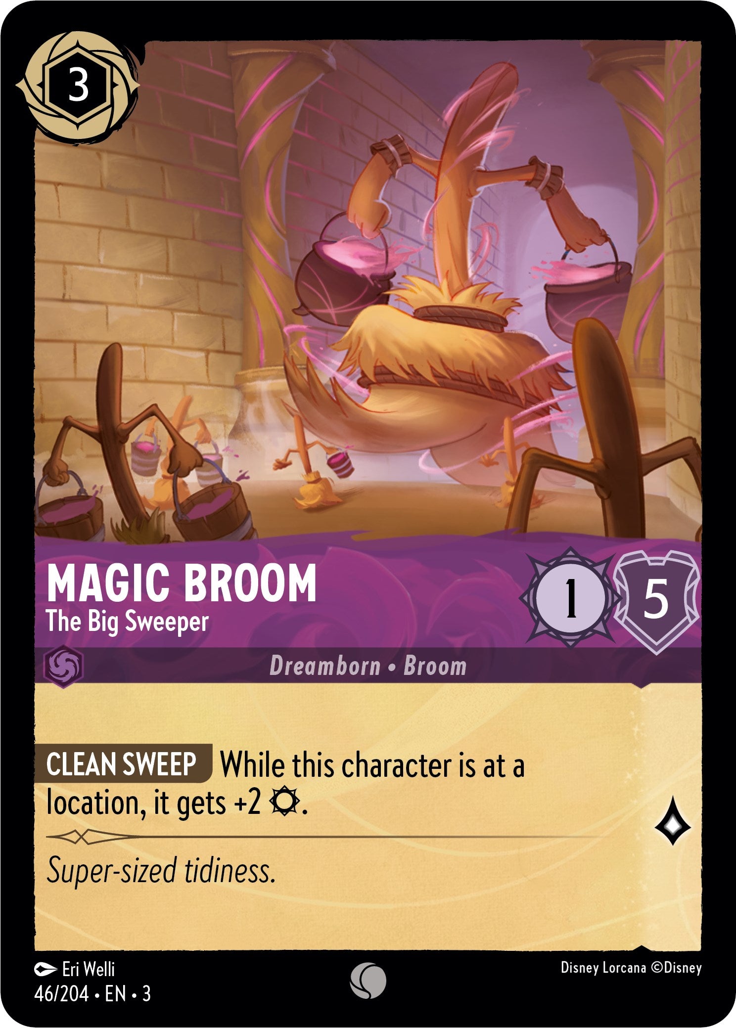 Magic Broom - The Big Sweeper (46//204) [Into the Inklands] | Fandemonia Ltd