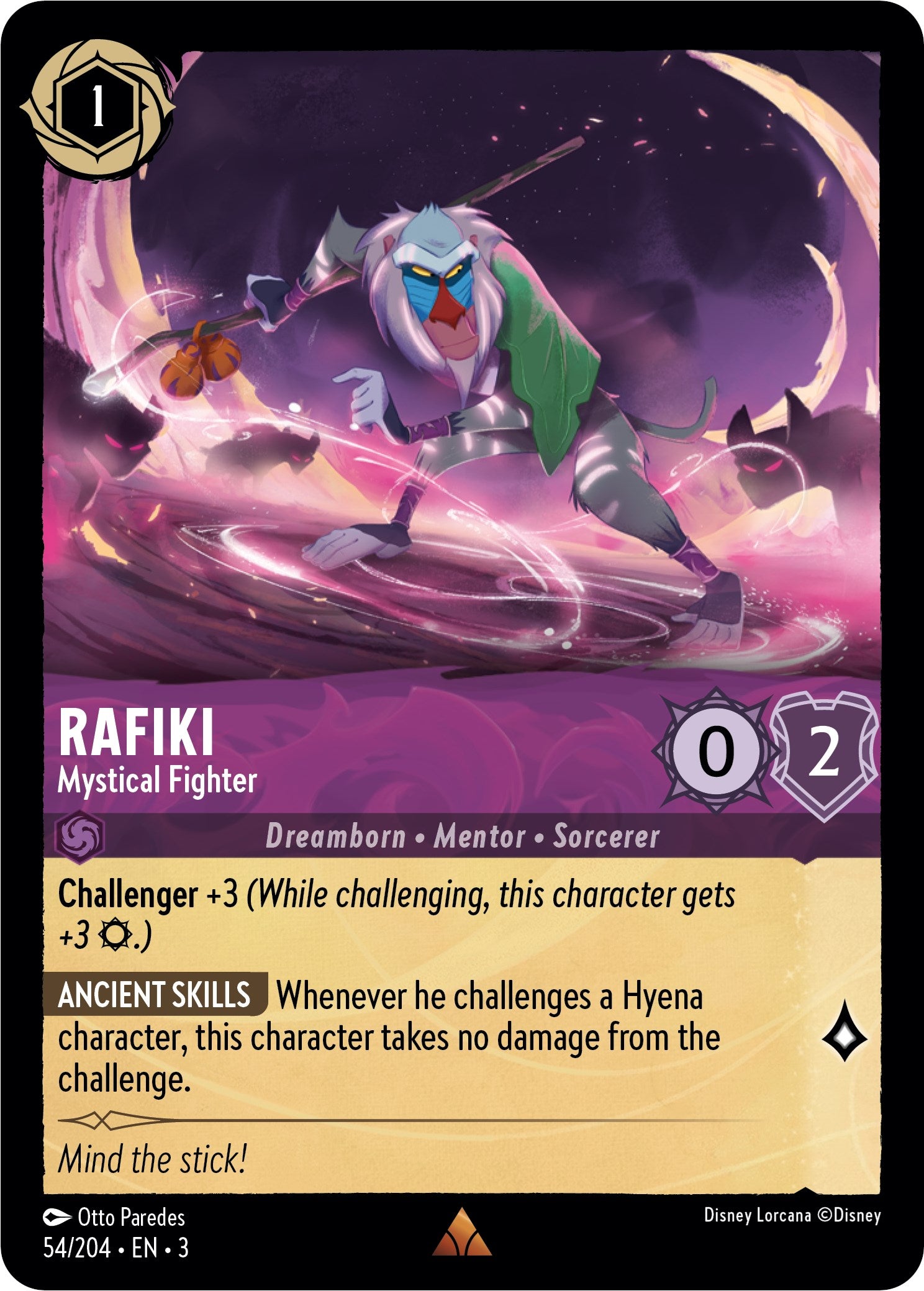 Rafiki - Mystical Fighter (54//204) [Into the Inklands] | Fandemonia Ltd