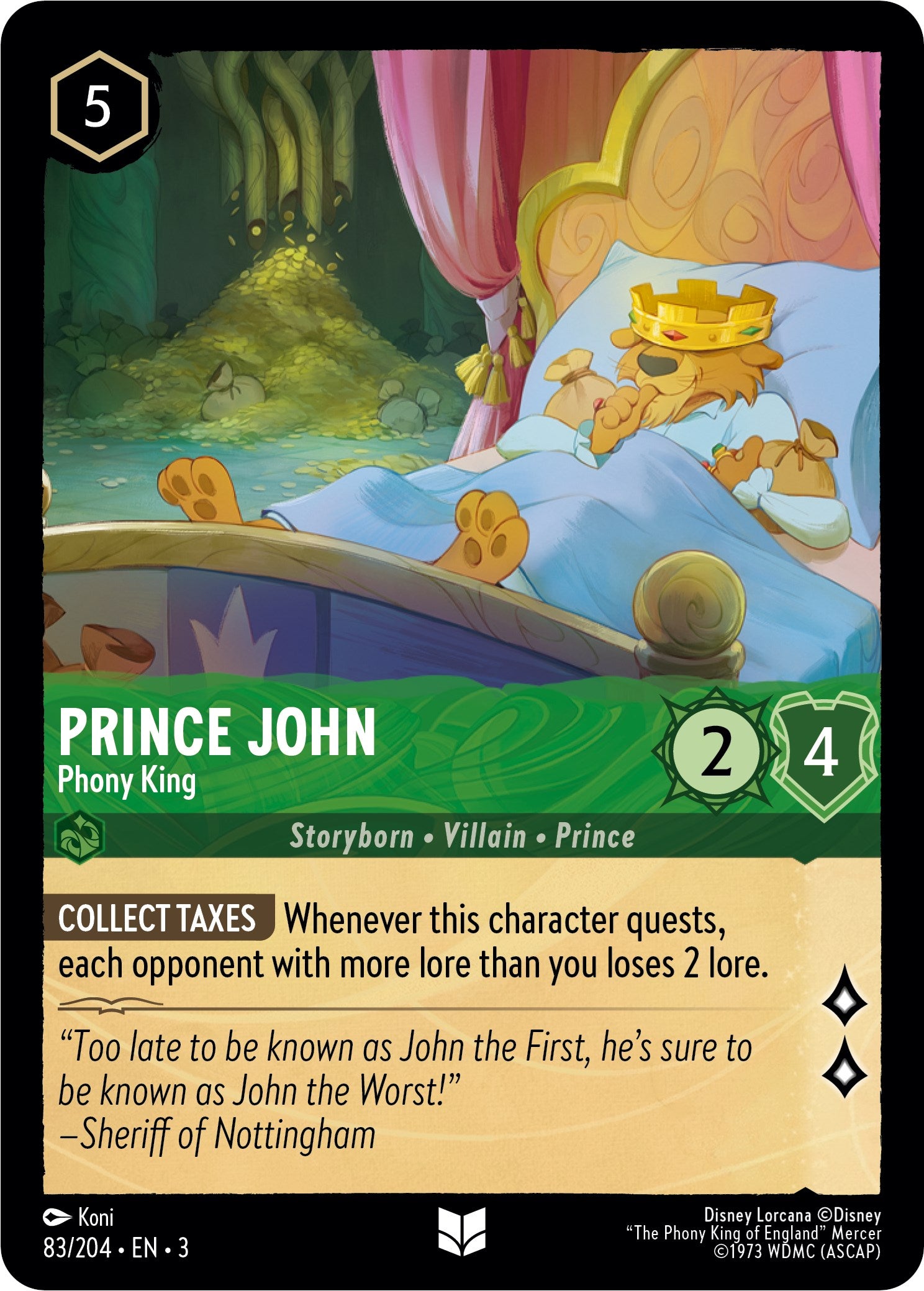Prince John - Phony King (83//204) [Into the Inklands] | Fandemonia Ltd