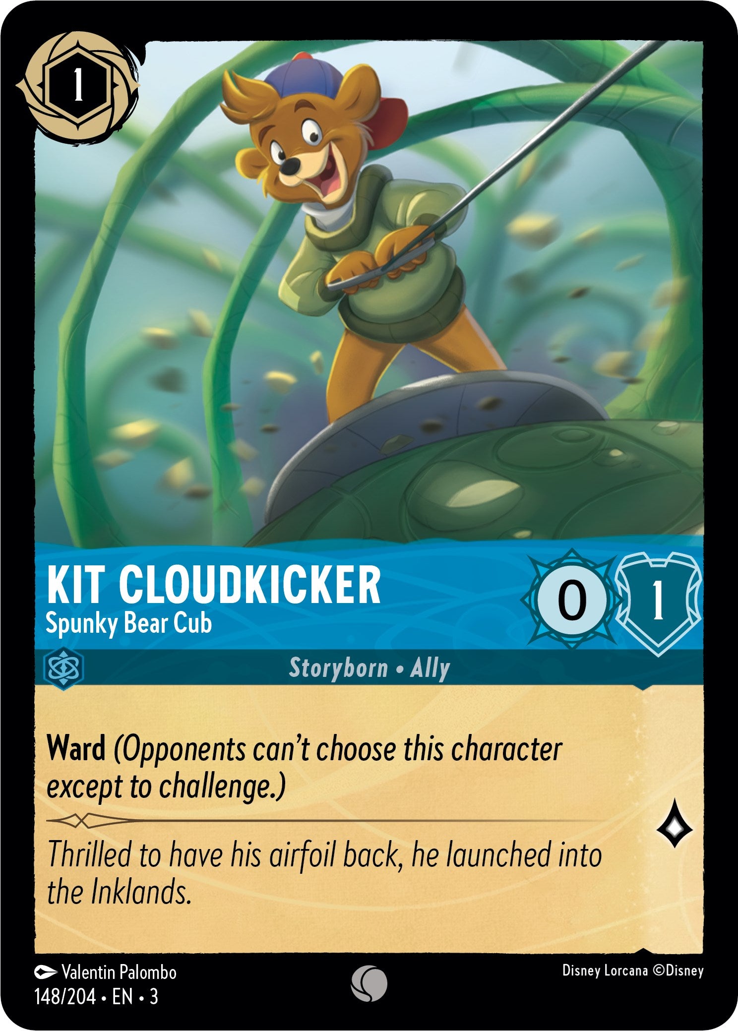 Kit Cloudkicker - Spunky Bear Cub (148/204) [Into the Inklands] | Fandemonia Ltd
