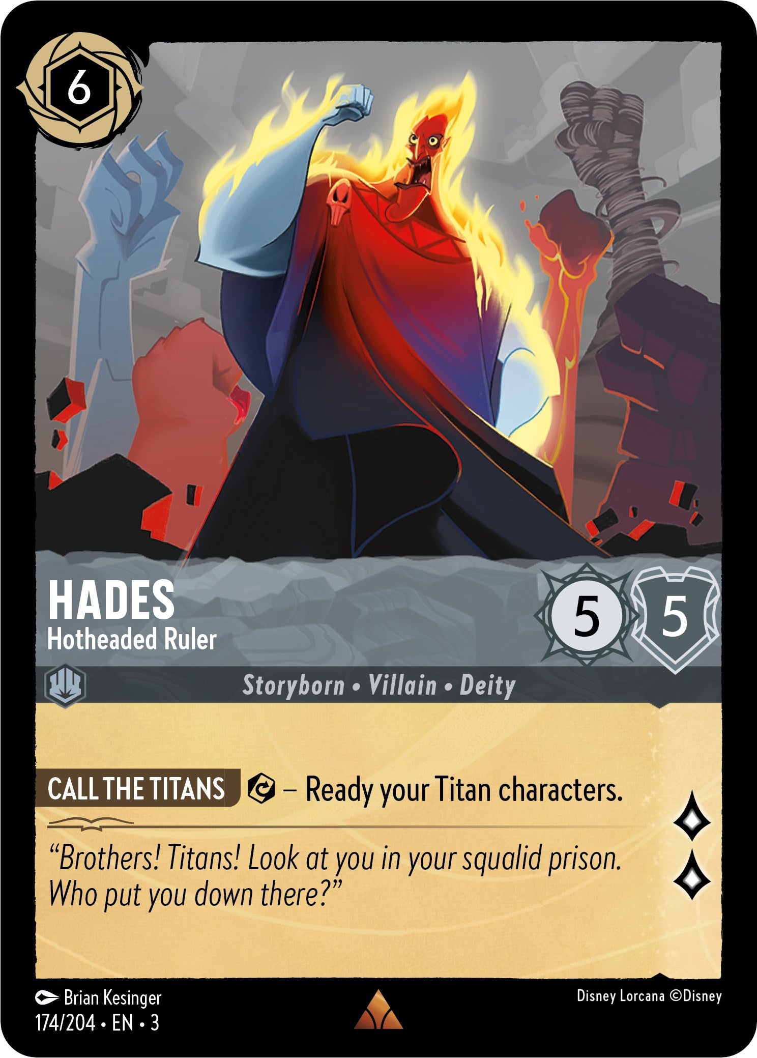 Hades - Hotheaded Ruler (174/204) [Into the Inklands] | Fandemonia Ltd