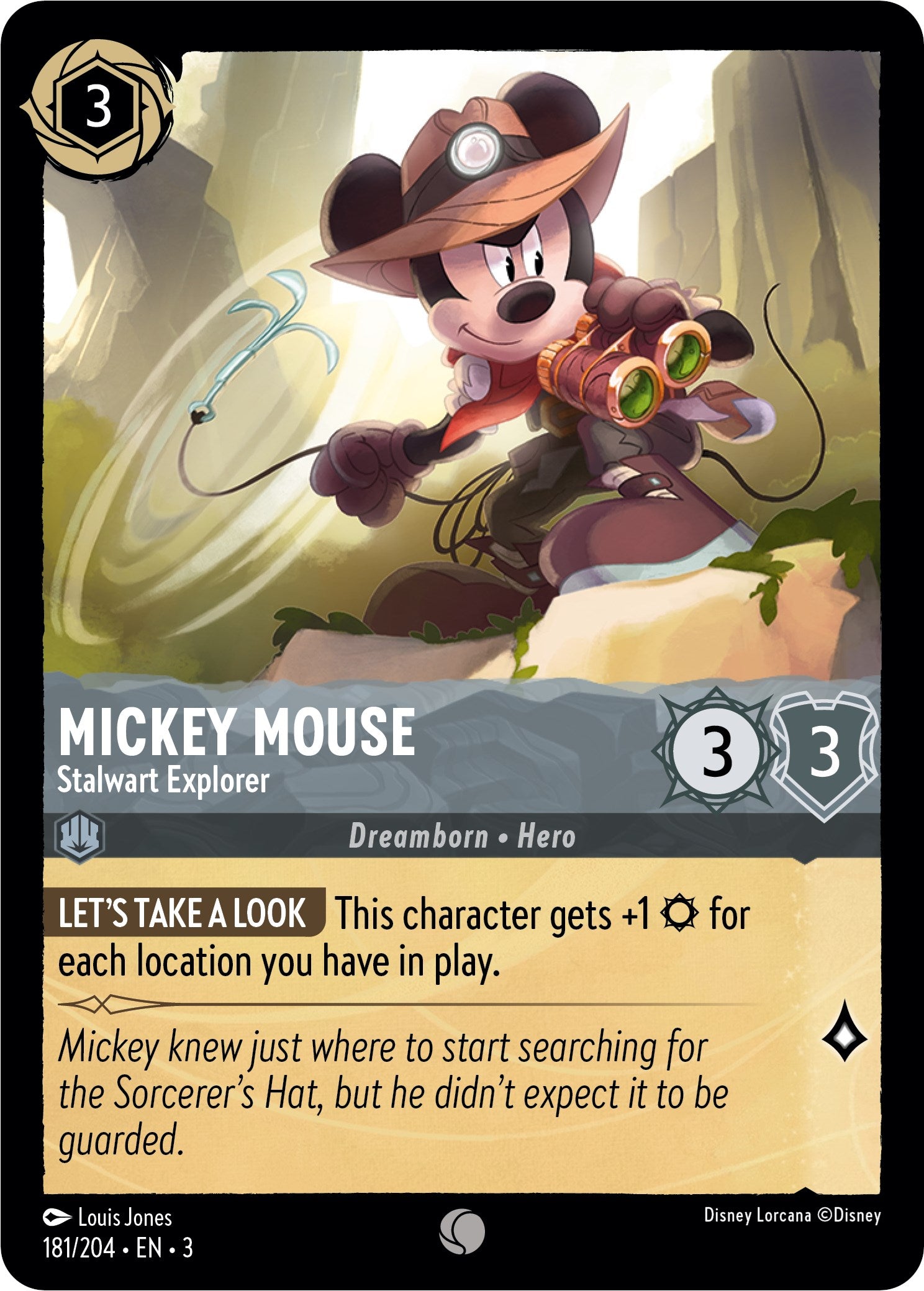 Mickey Mouse - Stalwart Explorer (181/204) [Into the Inklands] | Fandemonia Ltd
