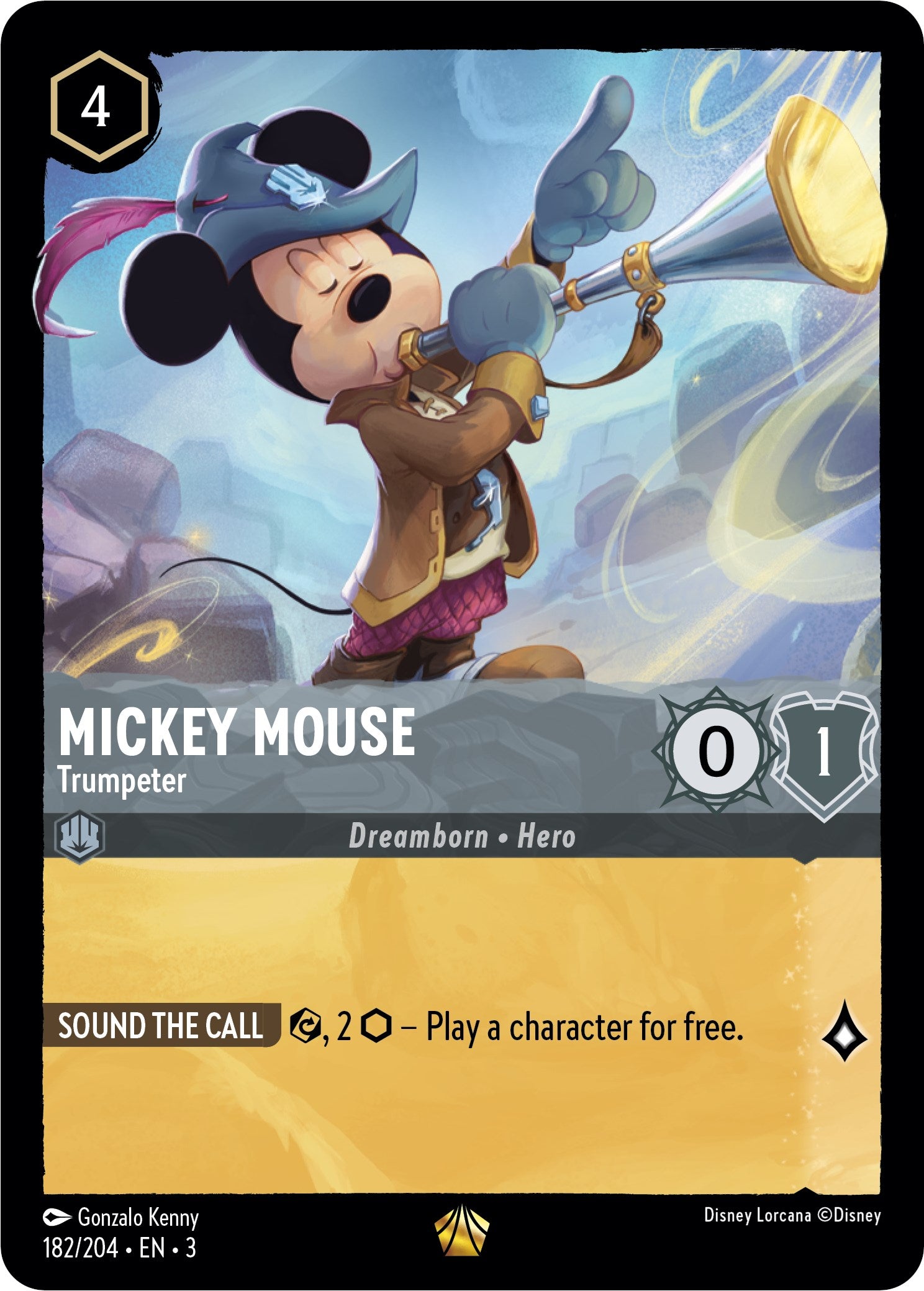 Mickey Mouse -Trumpeter (182/204) [Into the Inklands] | Fandemonia Ltd