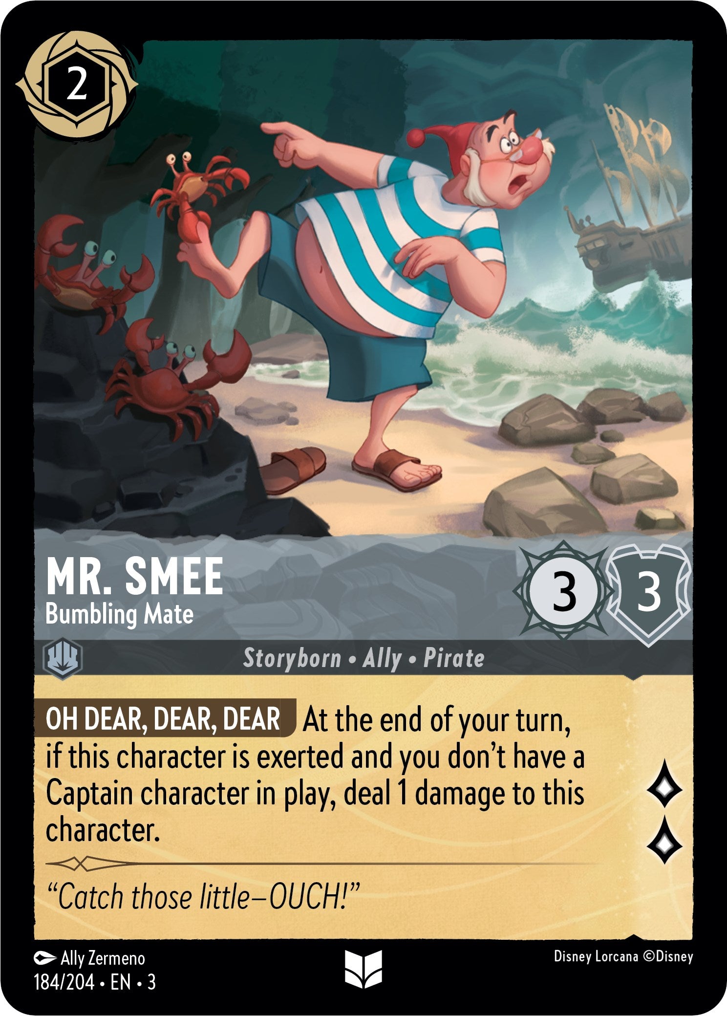 Mr. Smee - Bumbling Mate (184/204) [Into the Inklands] | Fandemonia Ltd