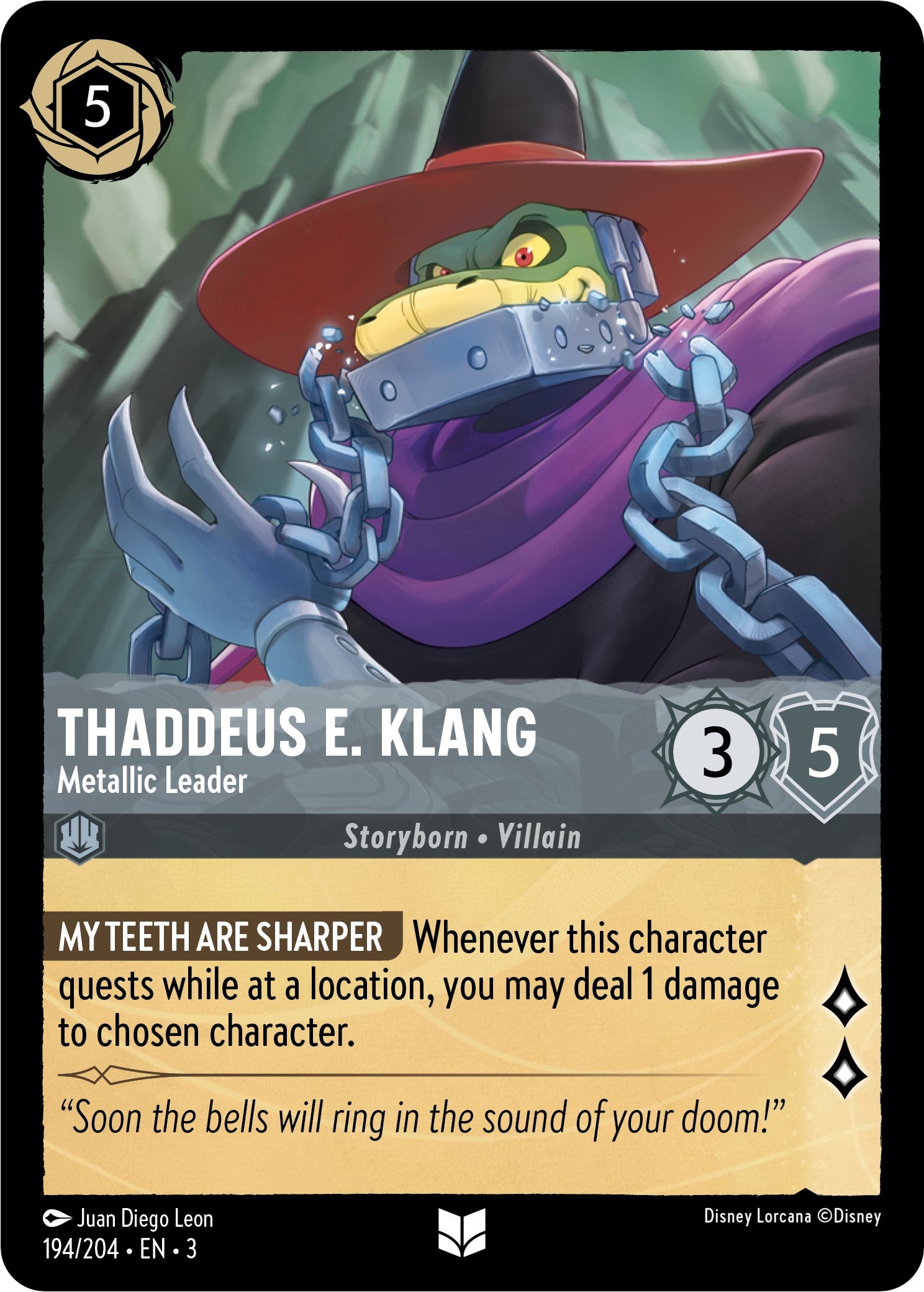 Thaddeus E. Klang - Metallic Leader (194/204) [Into the Inklands] | Fandemonia Ltd