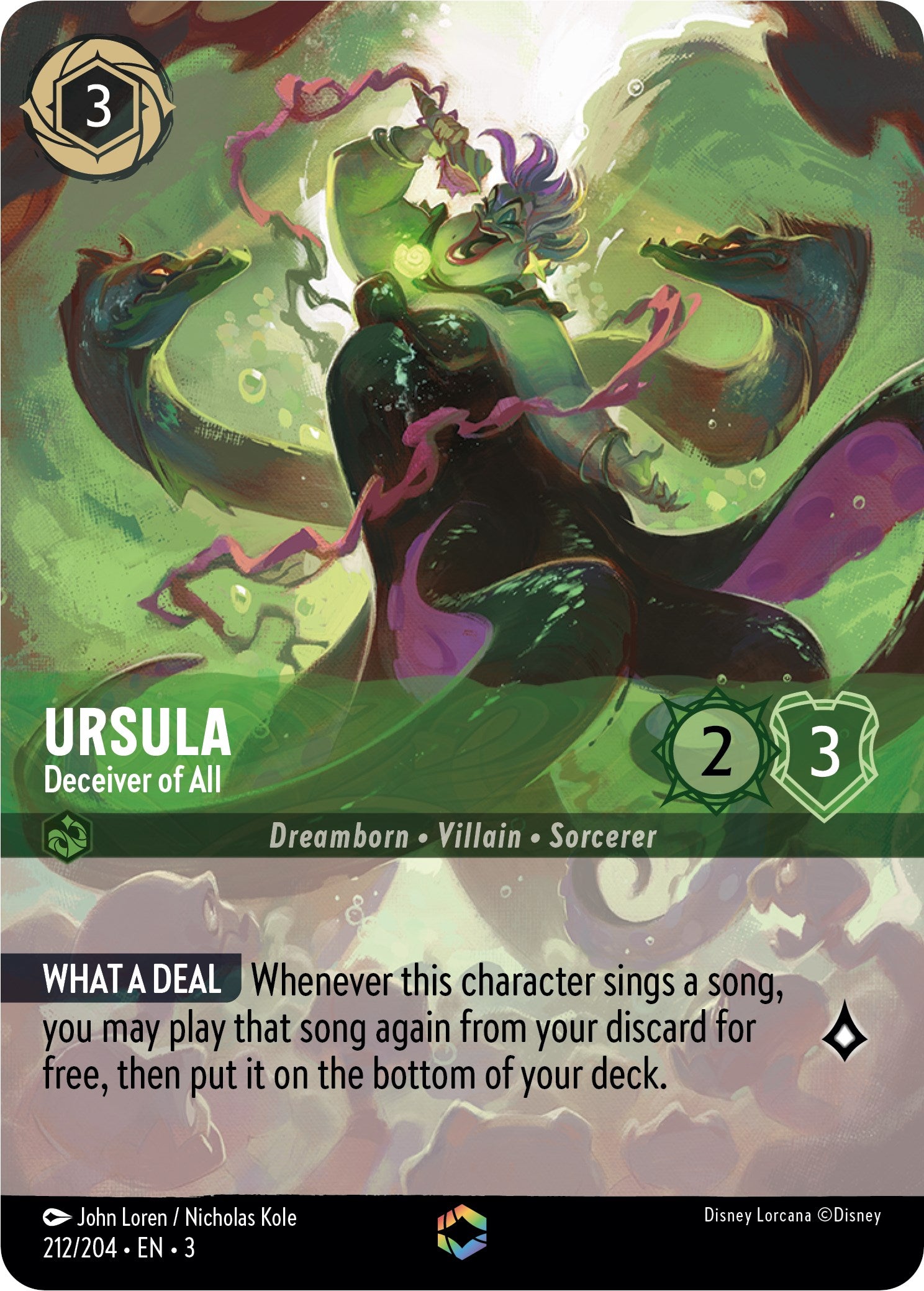 Ursula - Deceiver of All (Alternate Art) (212/204) [Into the Inklands] | Fandemonia Ltd