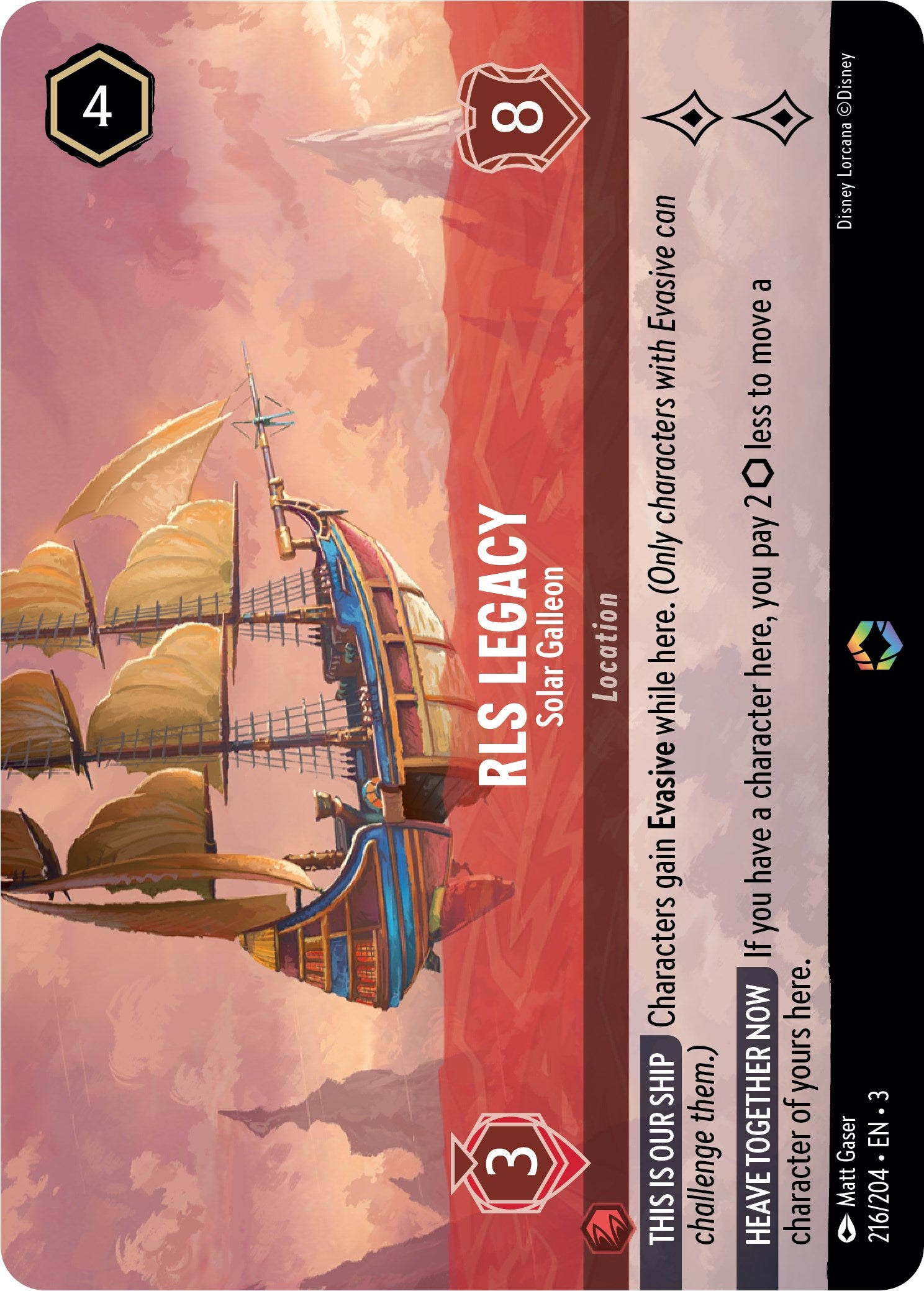 RLS Legacy - Solar Galleon (Alternate Art) (216/204) [Into the Inklands] | Fandemonia Ltd