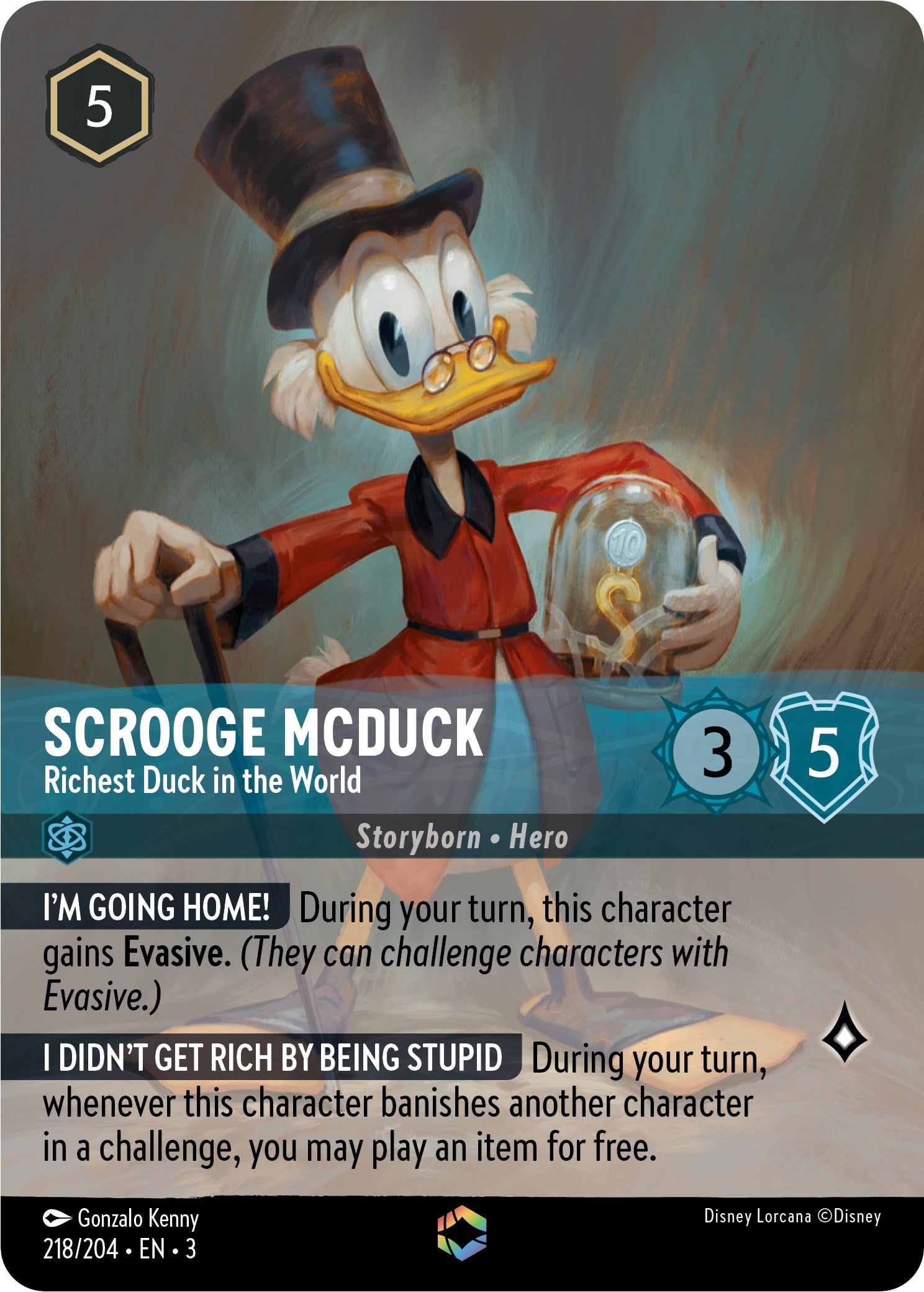 Scrooge McDuck - Richest Duck in the World (Alternate Art) (218/204) [Into the Inklands] | Fandemonia Ltd