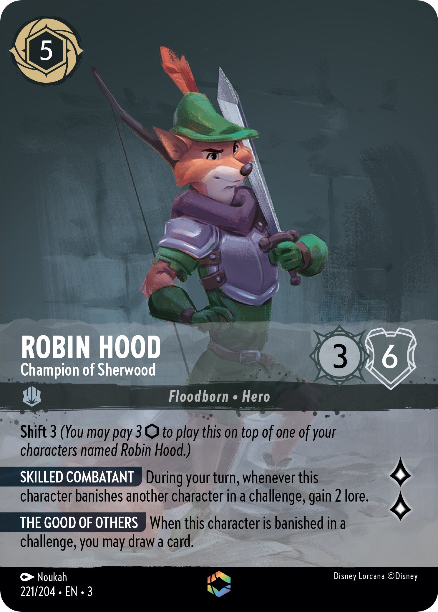 Robin Hood - Champion of Sherwood (Alternate Art) (221/204) [Into the Inklands] | Fandemonia Ltd