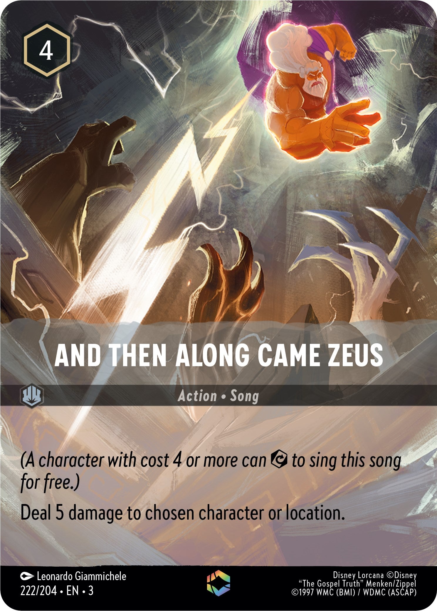 And Then Along Came Zeus (Alternate Art) (222/204) [Into the Inklands] | Fandemonia Ltd