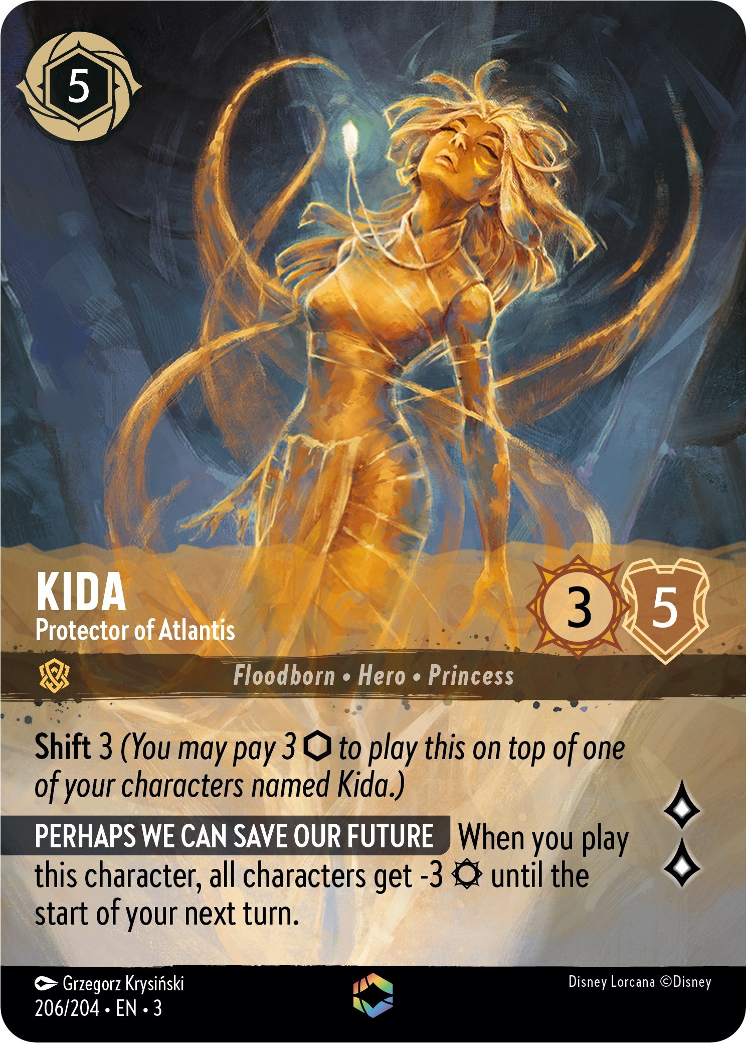 Kida - Protector of Atlantis (Alternate Art) (206/204) [Into the Inklands] | Fandemonia Ltd