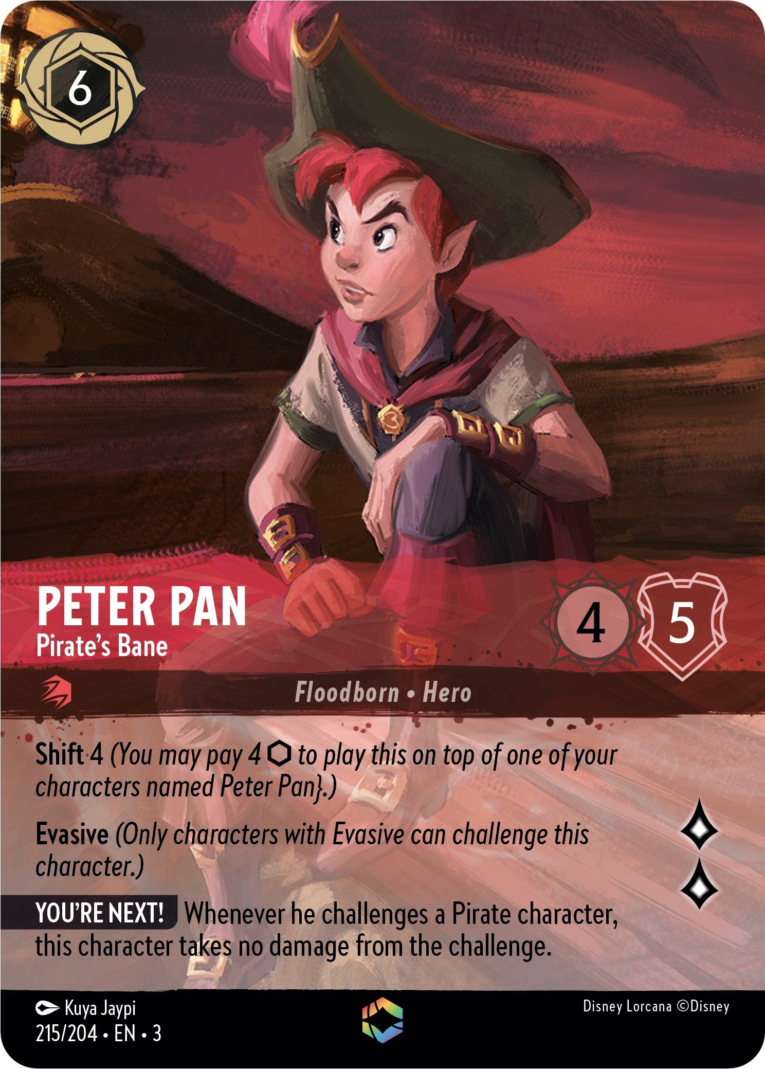 Peter Pan - Pirate's Bane (Alternate Art) (215/204) [Into the Inklands] | Fandemonia Ltd