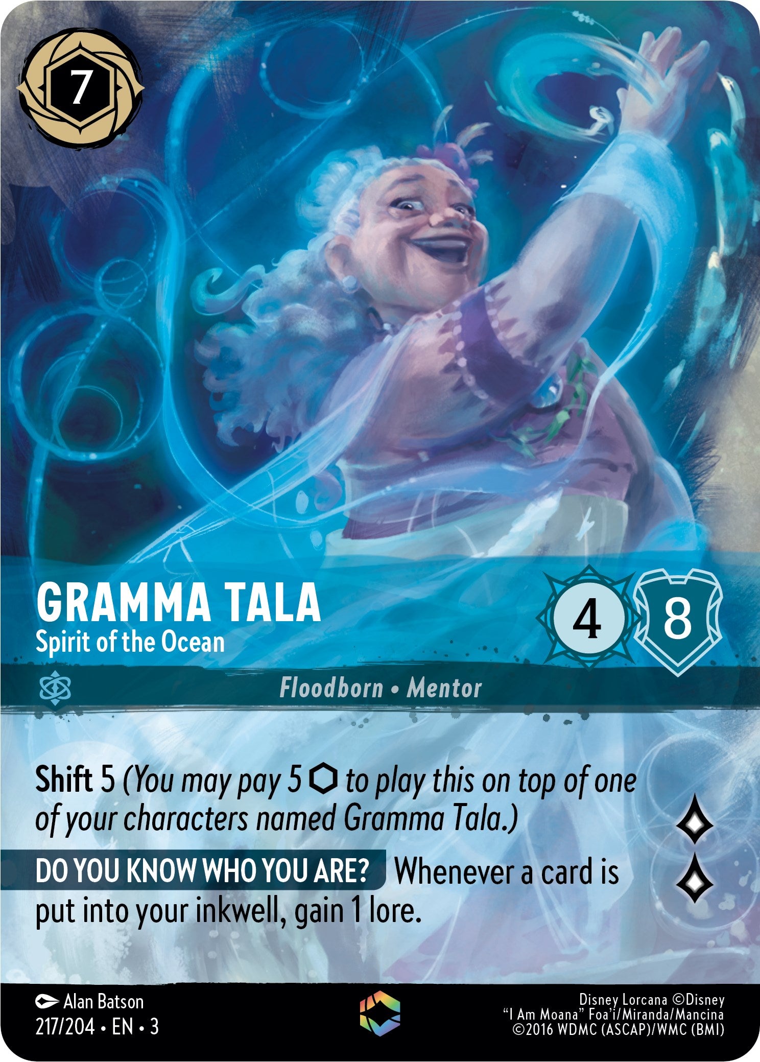 Gramma Tala - Spirit of the Ocean (Alternate Art) (217/204) [Into the Inklands] | Fandemonia Ltd