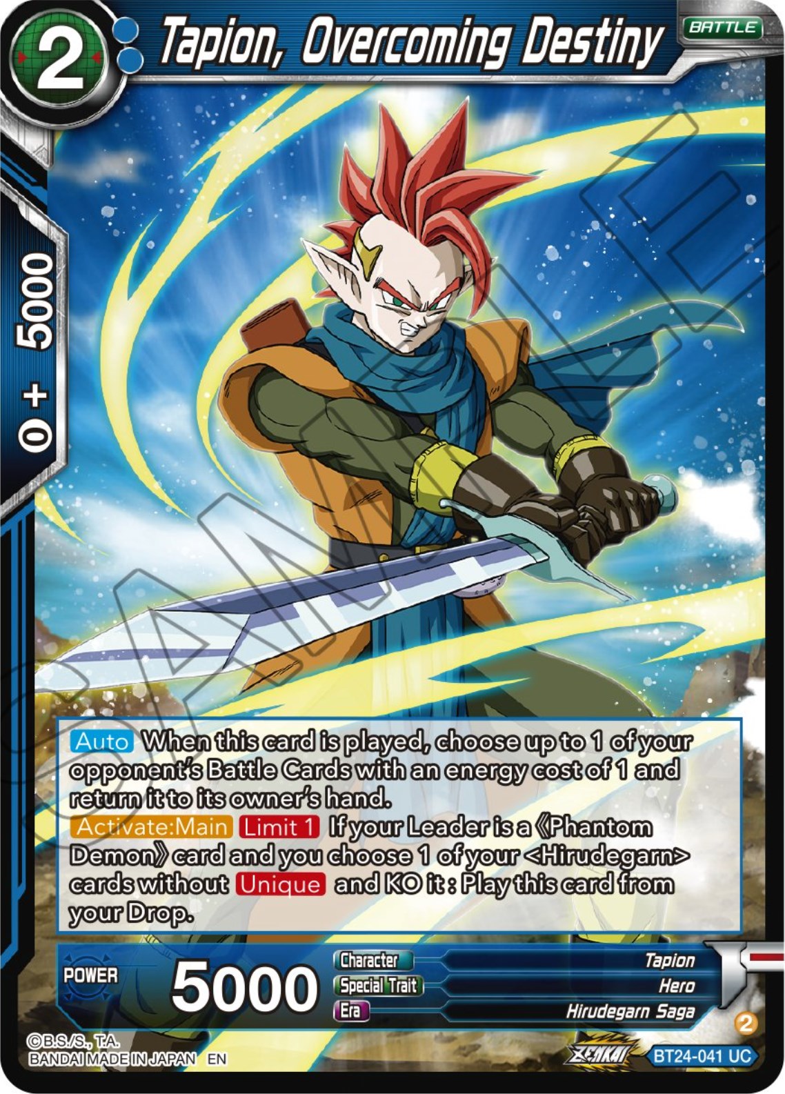 Tapion, Overcoming Destiny (BT24-041) [Beyond Generations] | Fandemonia Ltd