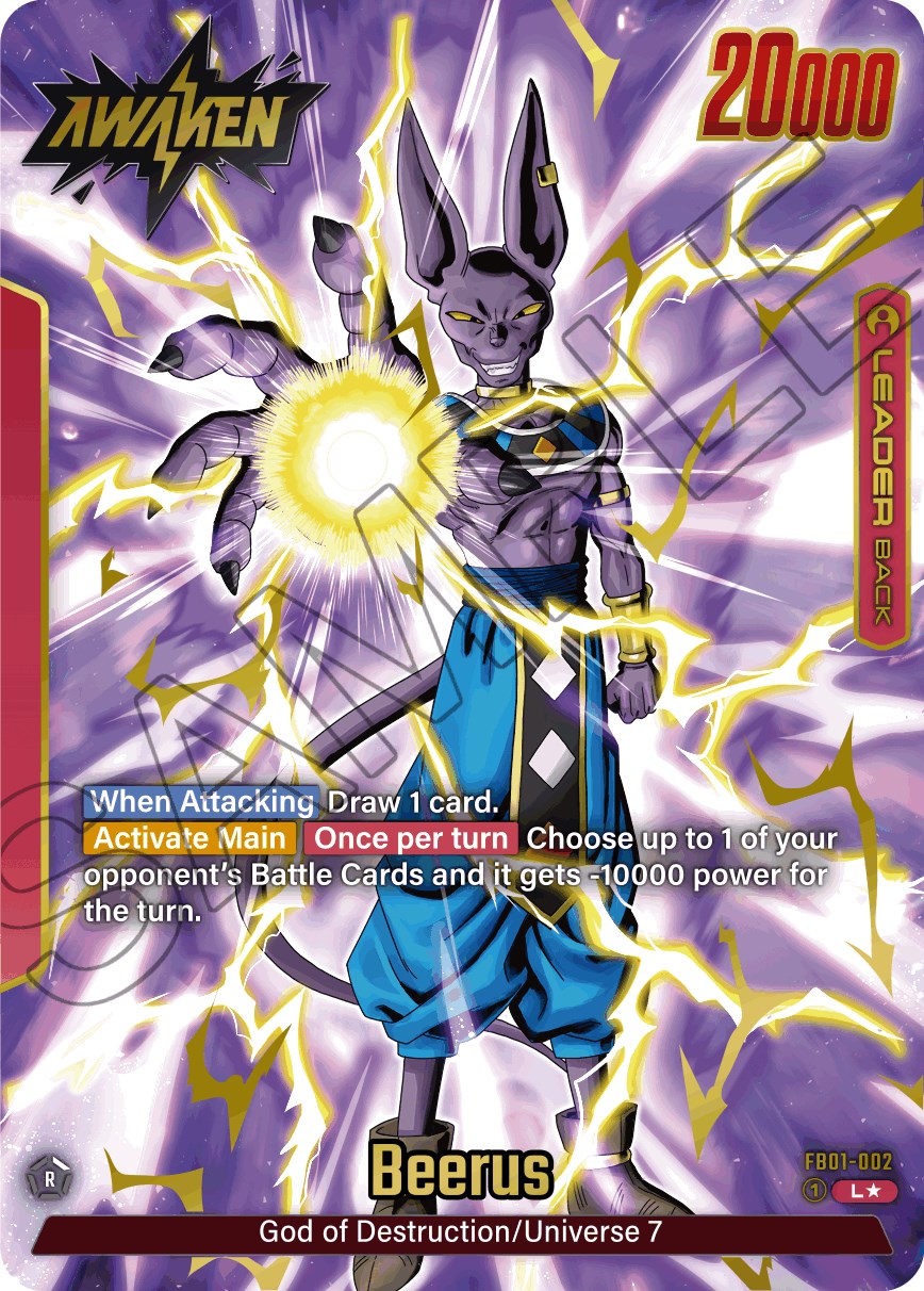 Beerus (FB01-002) (Alternate Art) [Awakened Pulse] | Fandemonia Ltd