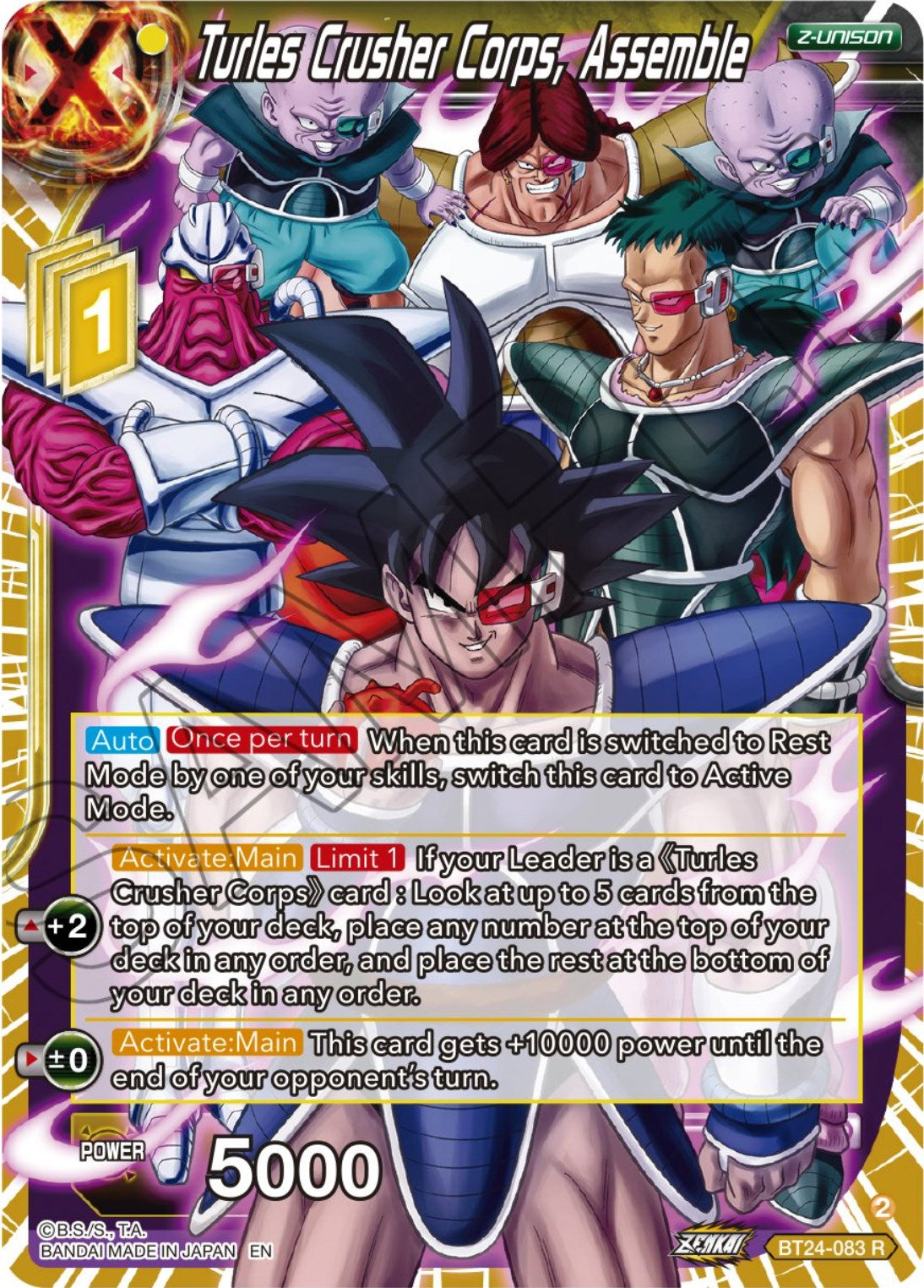 Turles Crusher Corps, Assemble (BT24-083) [Beyond Generations] | Fandemonia Ltd