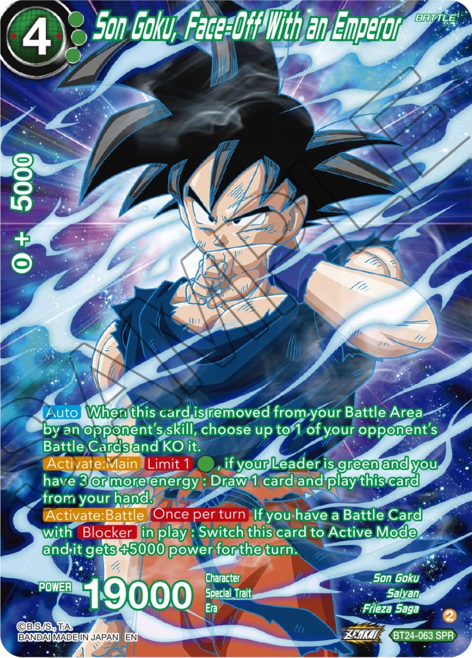 Son Goku, Face-Off With an Emperor (SPR) (BT24-063) [Beyond Generations] | Fandemonia Ltd