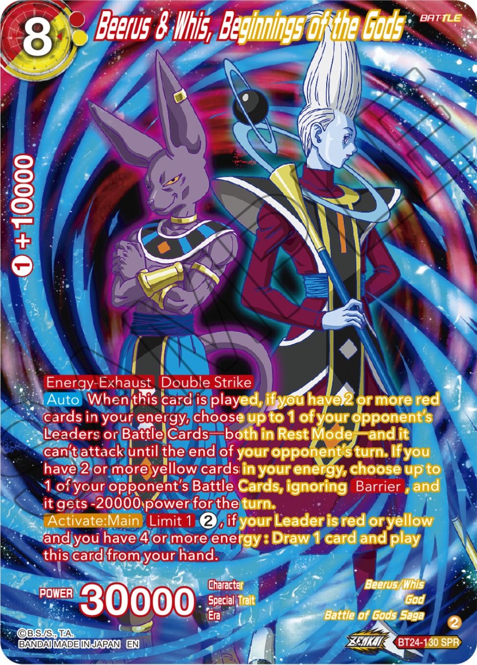 Beerus & Whis, Beginnings of the Gods (SPR) (BT24-130) [Beyond Generations] | Fandemonia Ltd