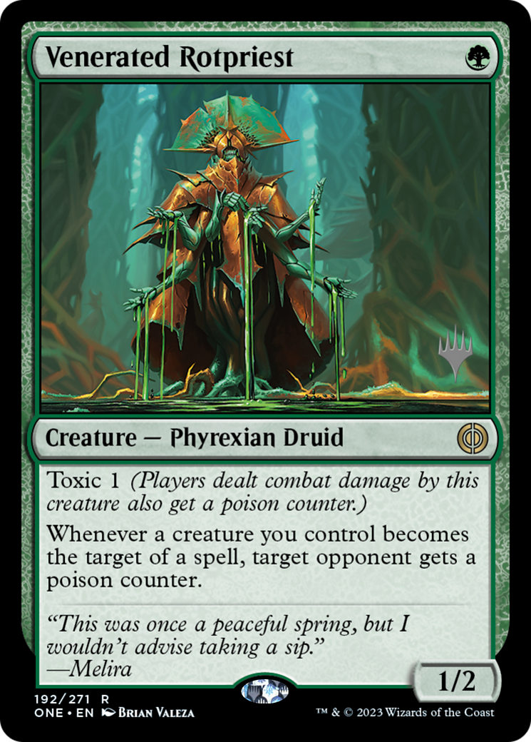 Venerated Rotpriest (Promo Pack) [Phyrexia: All Will Be One Promos] | Fandemonia Ltd