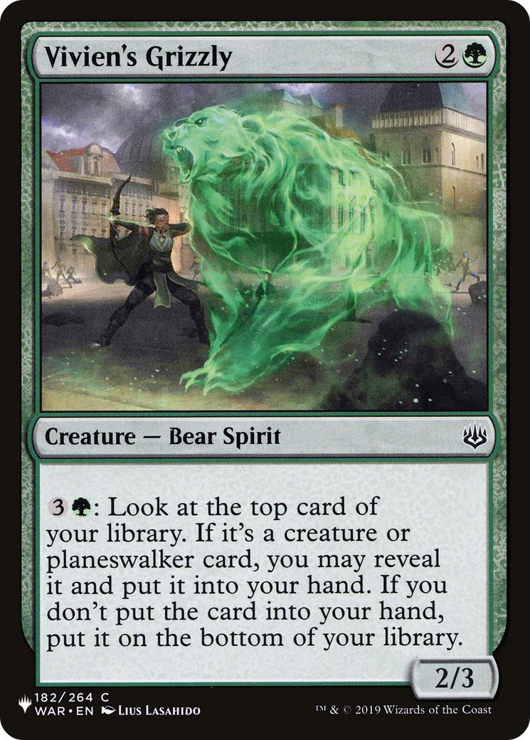 Vivien's Grizzly [The List] | Fandemonia Ltd
