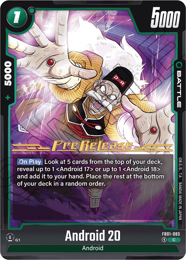 Android 20 (FB01-083) [Awakened Pulse Pre-Release Cards] | Fandemonia Ltd