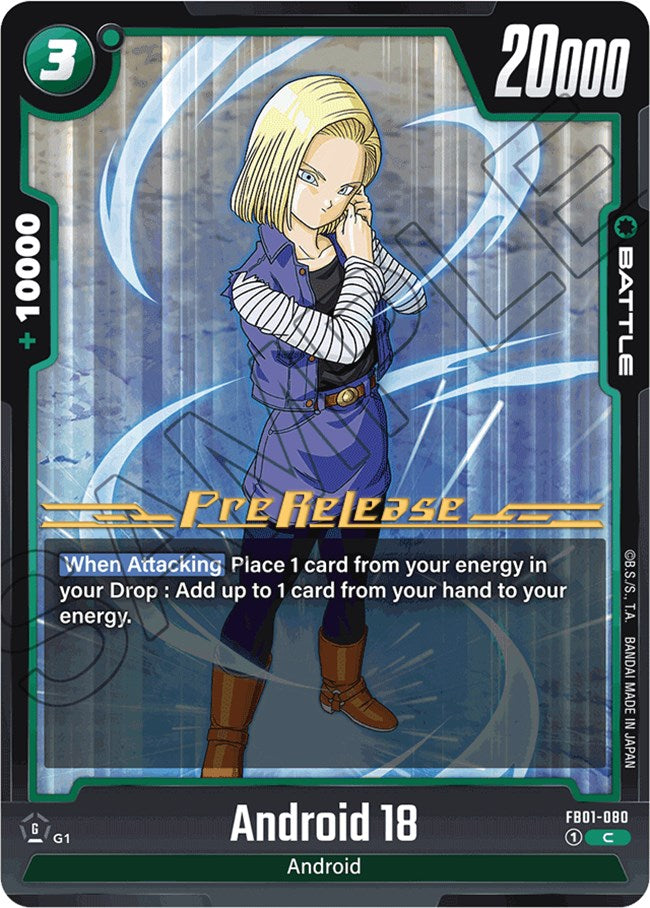 Android 18 (FB01-080) [Awakened Pulse Pre-Release Cards] | Fandemonia Ltd