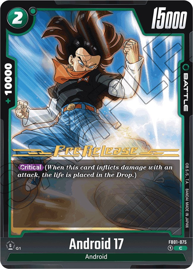Android 17 (FB01-075) [Awakened Pulse Pre-Release Cards] | Fandemonia Ltd