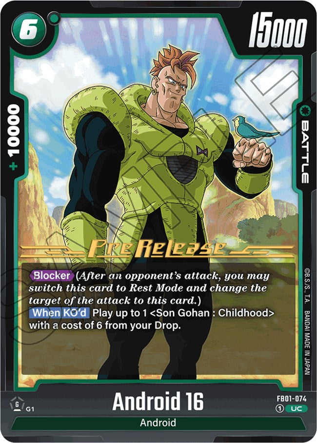 Android 16 (FB01-074) [Awakened Pulse Pre-Release Cards] | Fandemonia Ltd