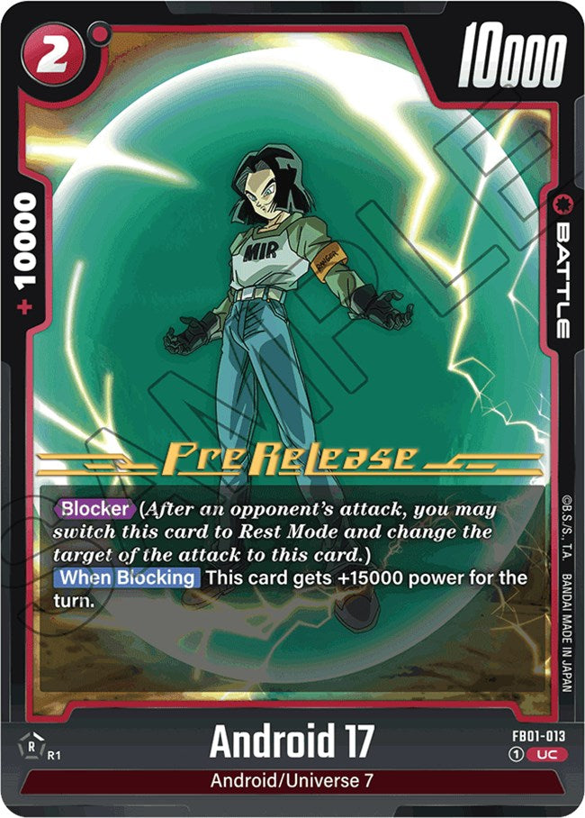 Android 17 (FB01-013) [Awakened Pulse Pre-Release Cards] | Fandemonia Ltd