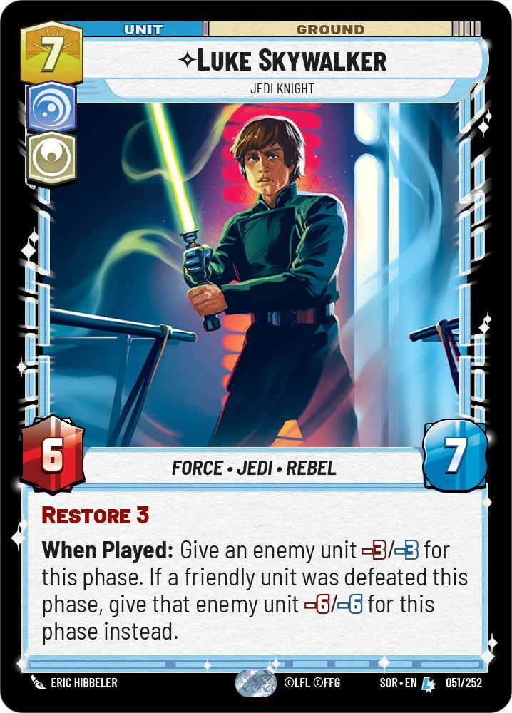 Luke Skywalker - Jedi Knight (051/252) [Spark of Rebellion] | Fandemonia Ltd