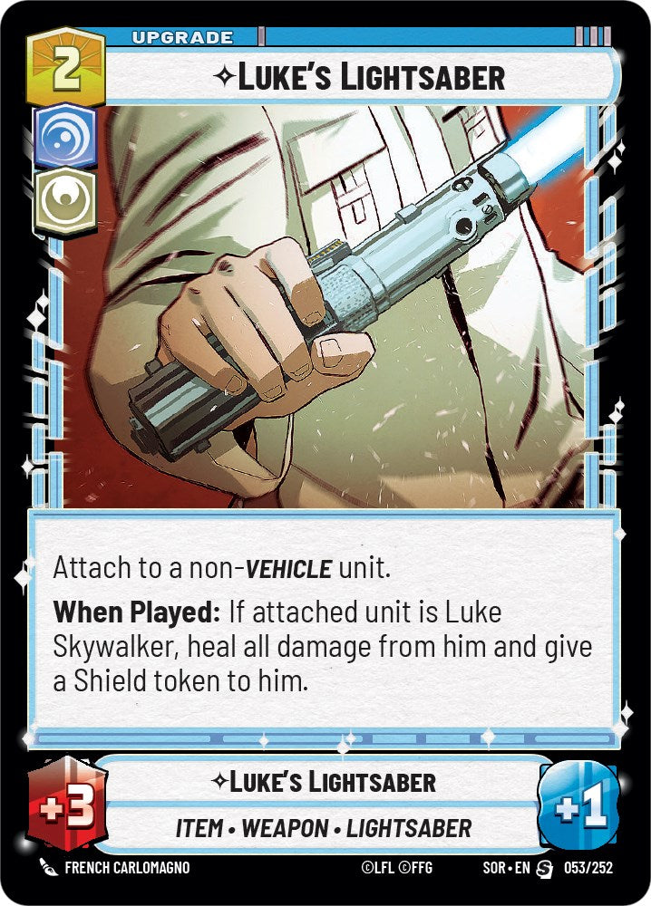 Luke's Lightsaber (053/252) [Spark of Rebellion] | Fandemonia Ltd