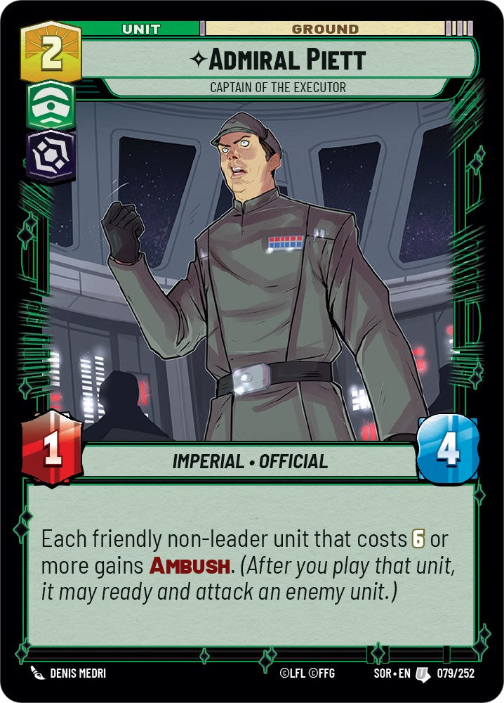 Admiral Piett - Captain of the Executor (079/252) [Spark of Rebellion] | Fandemonia Ltd