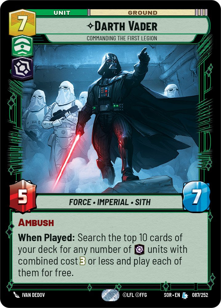 Darth Vader - Commanding the First Legion (087/252) [Spark of Rebellion] | Fandemonia Ltd