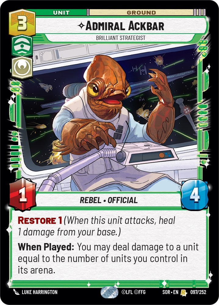 Admiral Ackbar - Brilliant Strategist (097/252) [Spark of Rebellion] | Fandemonia Ltd
