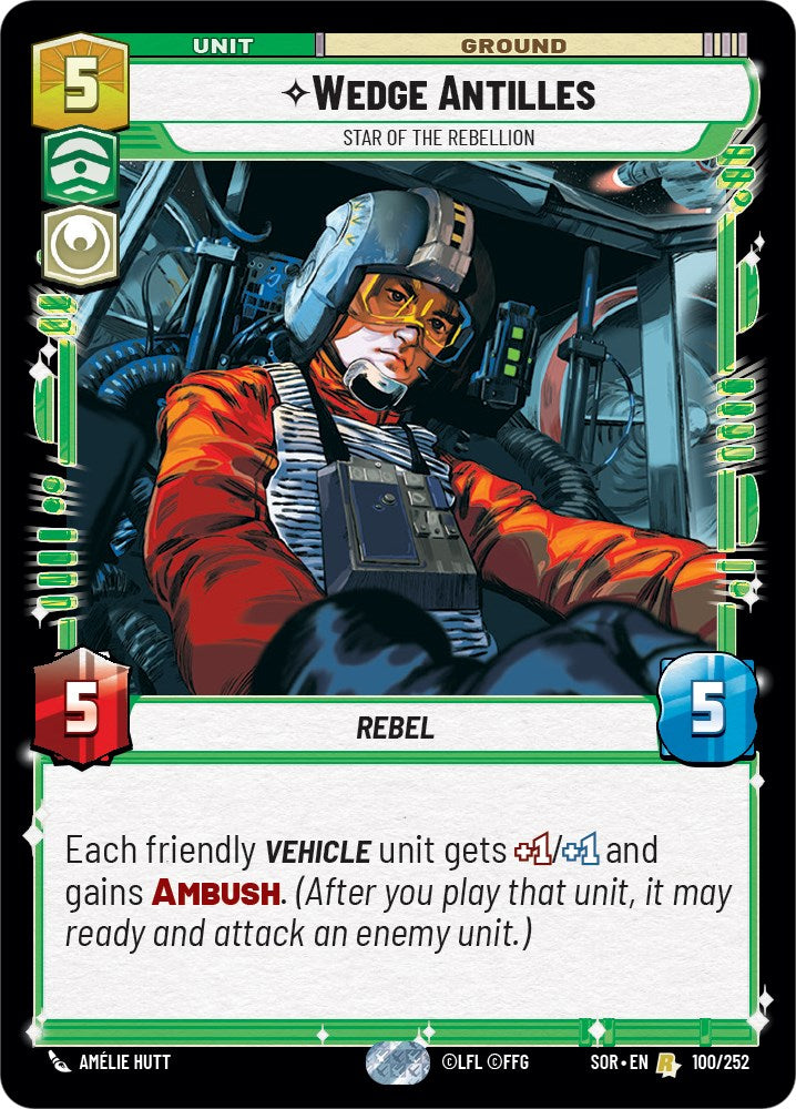 Wedge Antilles - Star of the Rebellion (100/252) [Spark of Rebellion] | Fandemonia Ltd