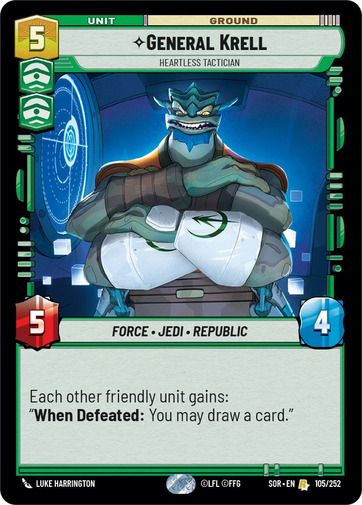 General Krell - Heartless Tactician (105/252) [Spark of Rebellion] | Fandemonia Ltd
