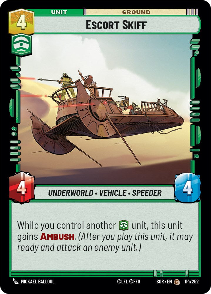 Escort Skiff (114/252) [Spark of Rebellion] | Fandemonia Ltd