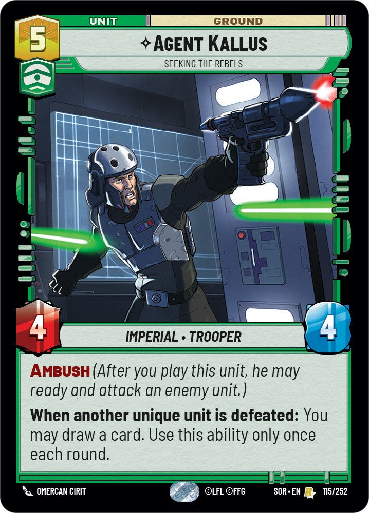 Agent Kallus - Seeking the Rebels (115/252) [Spark of Rebellion] | Fandemonia Ltd