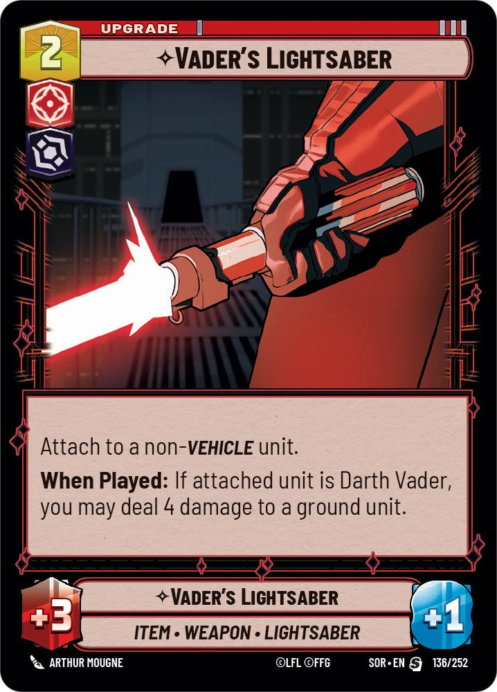 Vader's Lightsaber (136/252) [Spark of Rebellion] | Fandemonia Ltd