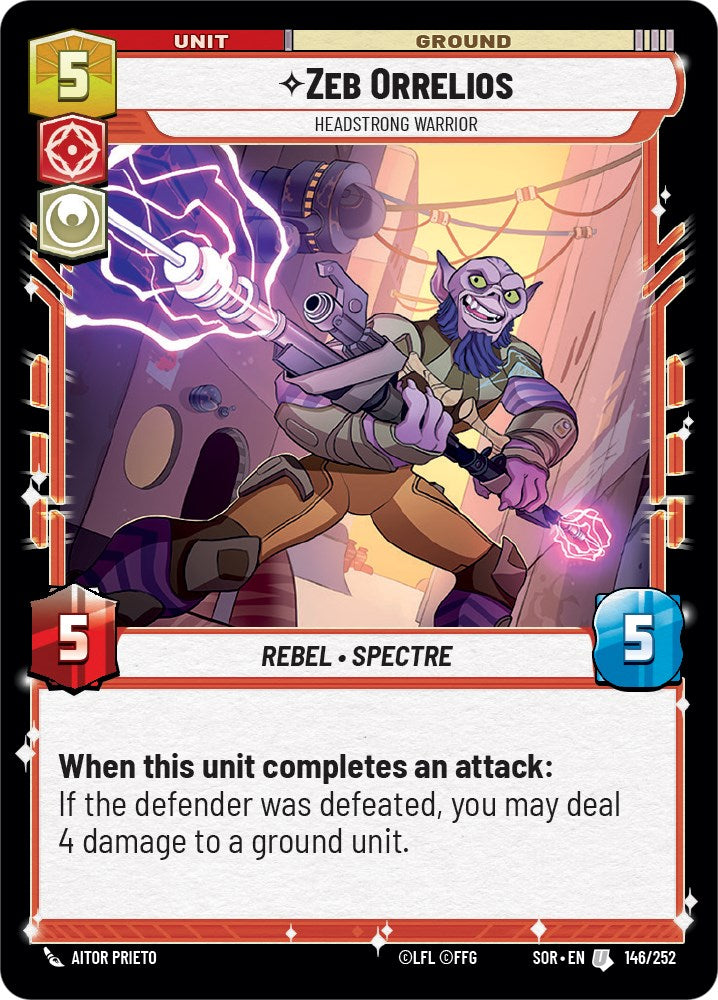 Zeb Orrelios - Headstrong Warrior (146/252) [Spark of Rebellion] | Fandemonia Ltd