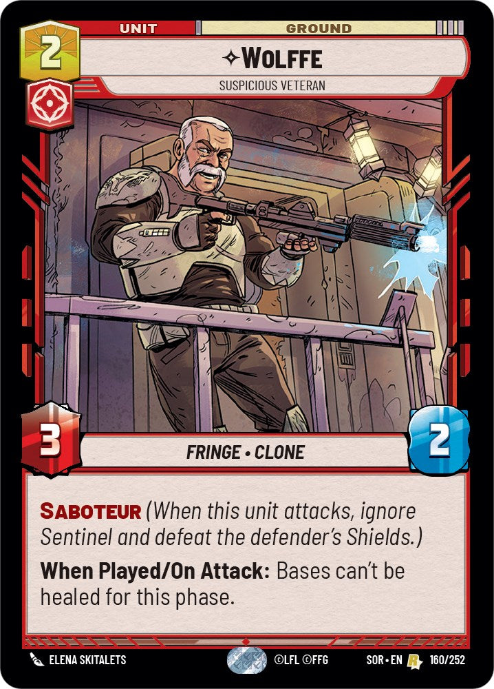 Wolffe - Suspicious Veteran (160/252) [Spark of Rebellion] | Fandemonia Ltd