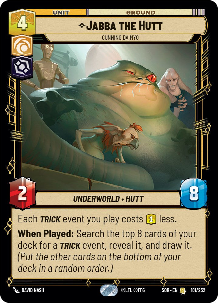 Jabba the Hutt - Cunning Daimyo (181/252) [Spark of Rebellion] | Fandemonia Ltd