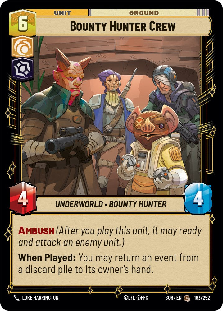 Bounty Hunter Crew (183/252) [Spark of Rebellion] | Fandemonia Ltd