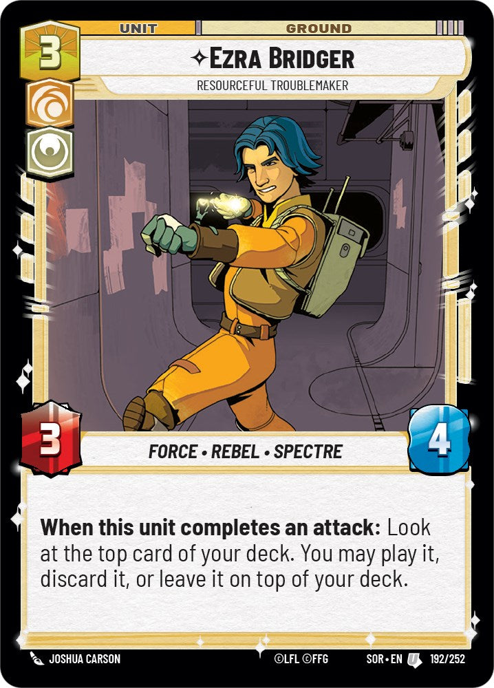 Ezra Bridger - Resourceful Troublemaker (192/252) [Spark of Rebellion] | Fandemonia Ltd