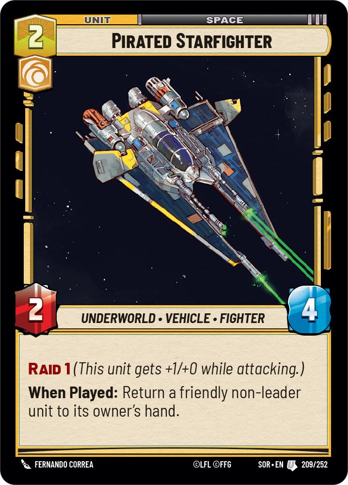 Pirated Starfighter (209/252) [Spark of Rebellion] | Fandemonia Ltd