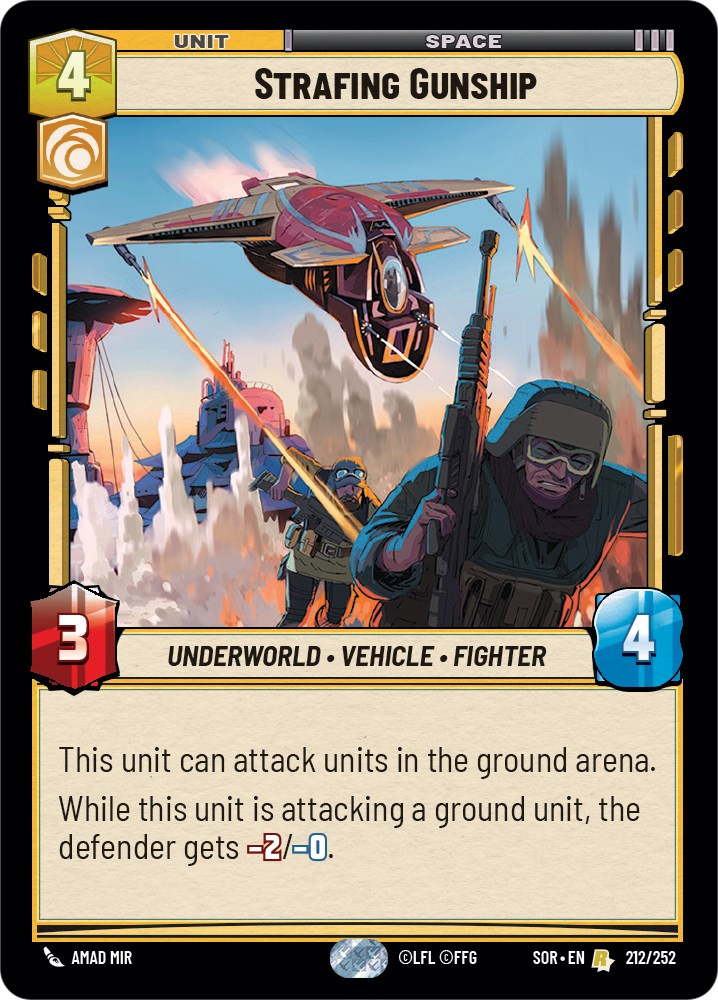Strafing Gunship (212/252) [Spark of Rebellion] | Fandemonia Ltd